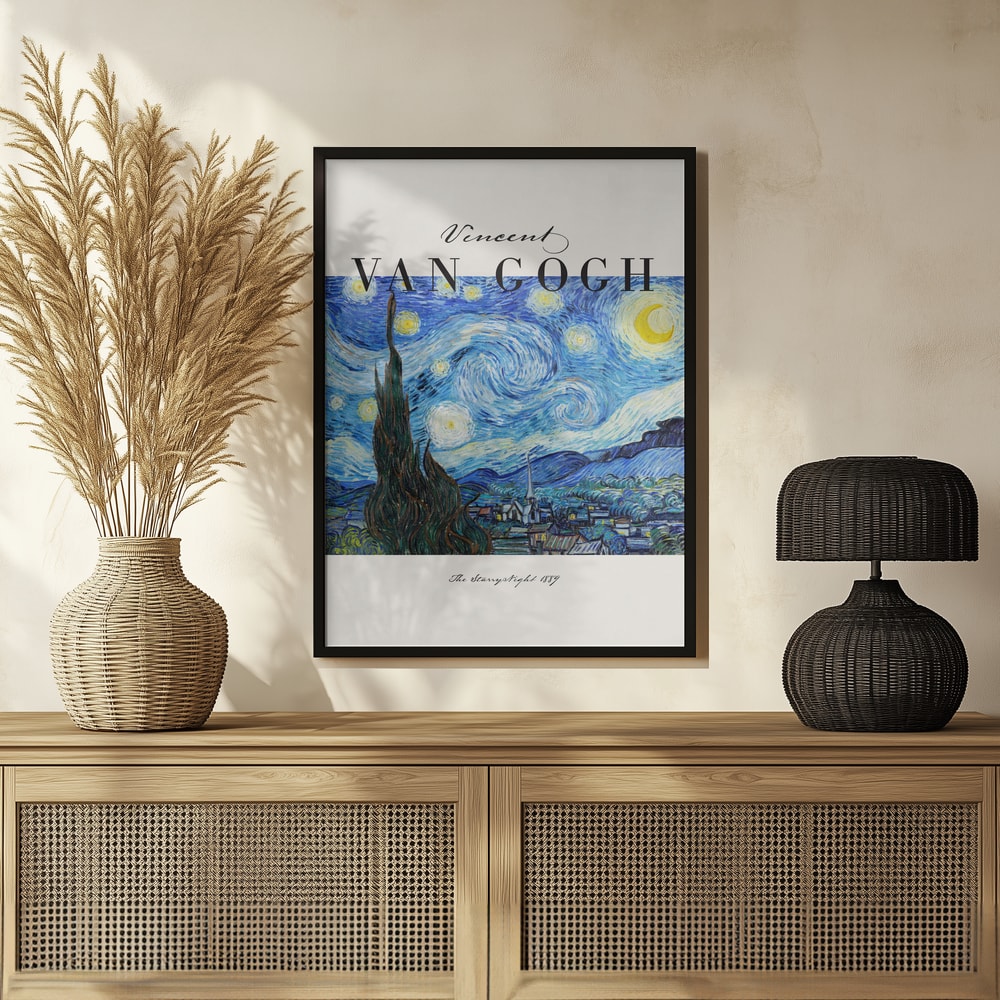Ausstellungsplakat Vincent van Gogh mit dem Gemälde Sternennacht
