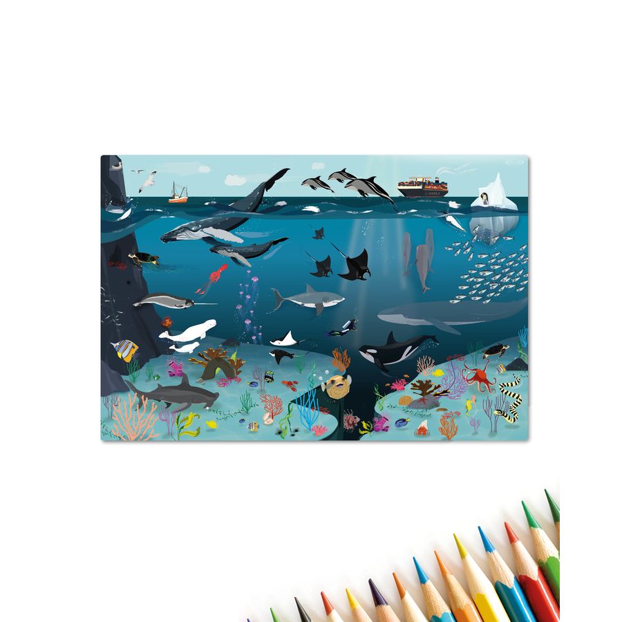 Unterwasserwelt für Kinder Schreibtischunterlage 60x40cm
