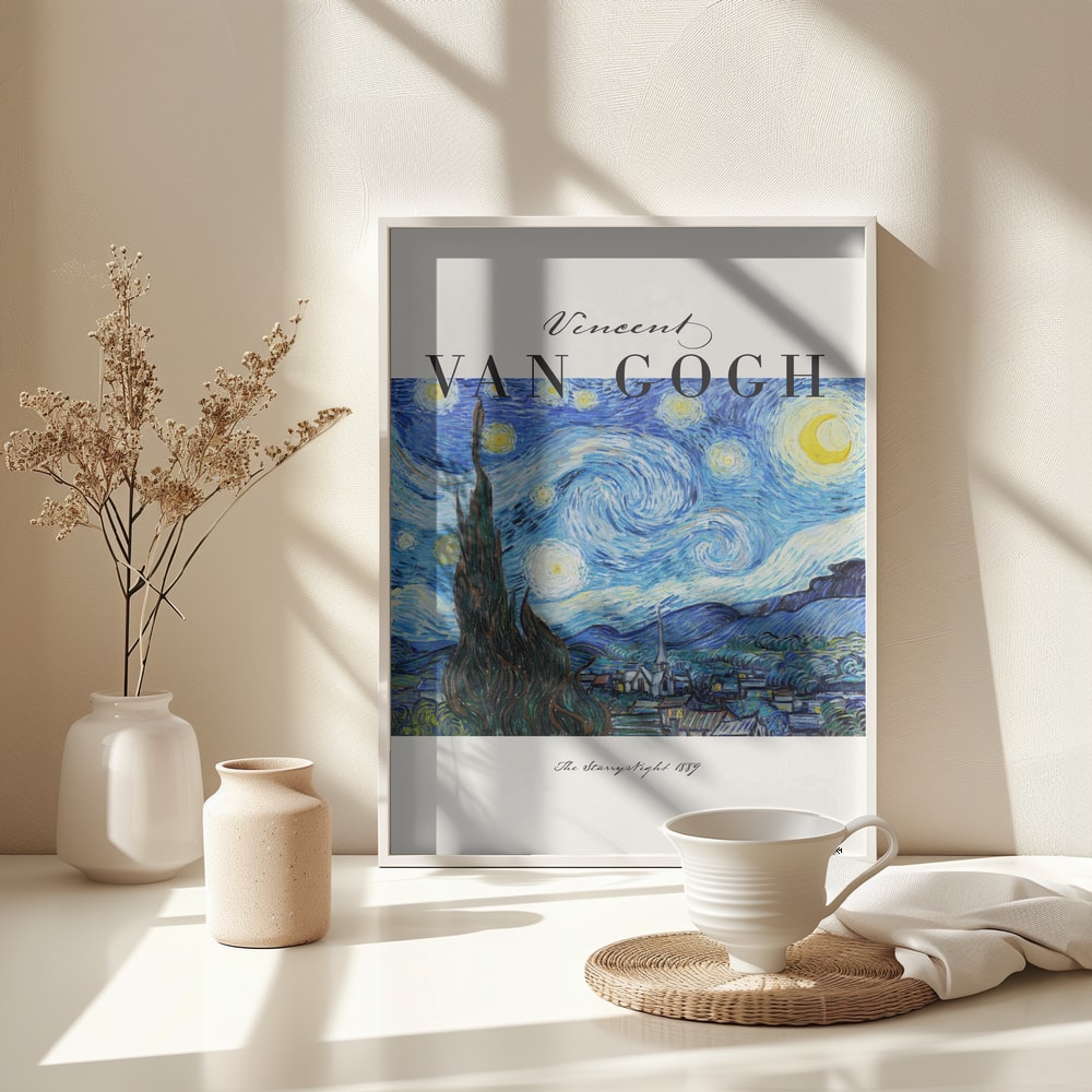 Ausstellungsplakat Vincent van Gogh mit dem Gemälde Sternennacht