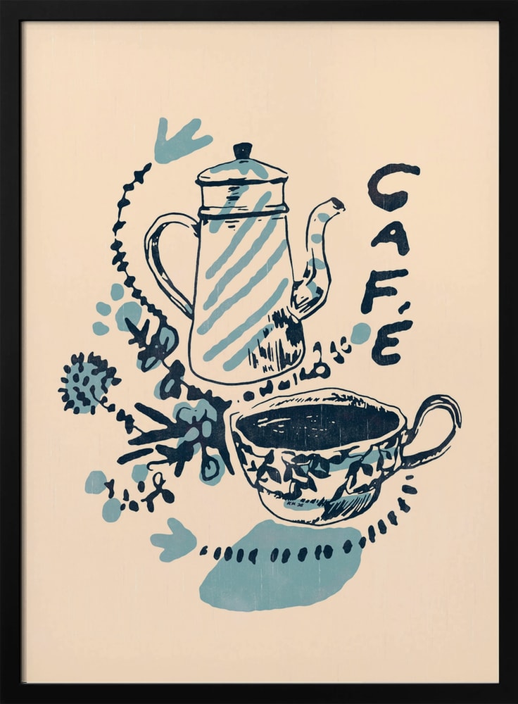 Café – Kaffeekanne und Tasse