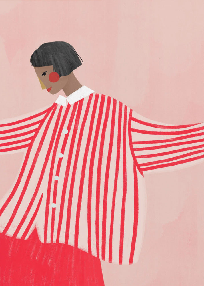 The Woman With the Red Stripes