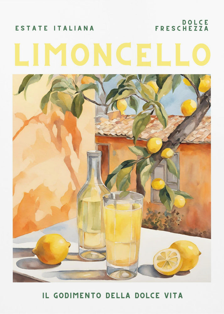 Limoncello, Aquarell, Fresh
