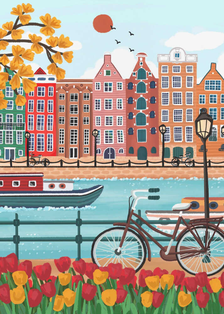 Amsterdam Poster "Canal-Side Charm"