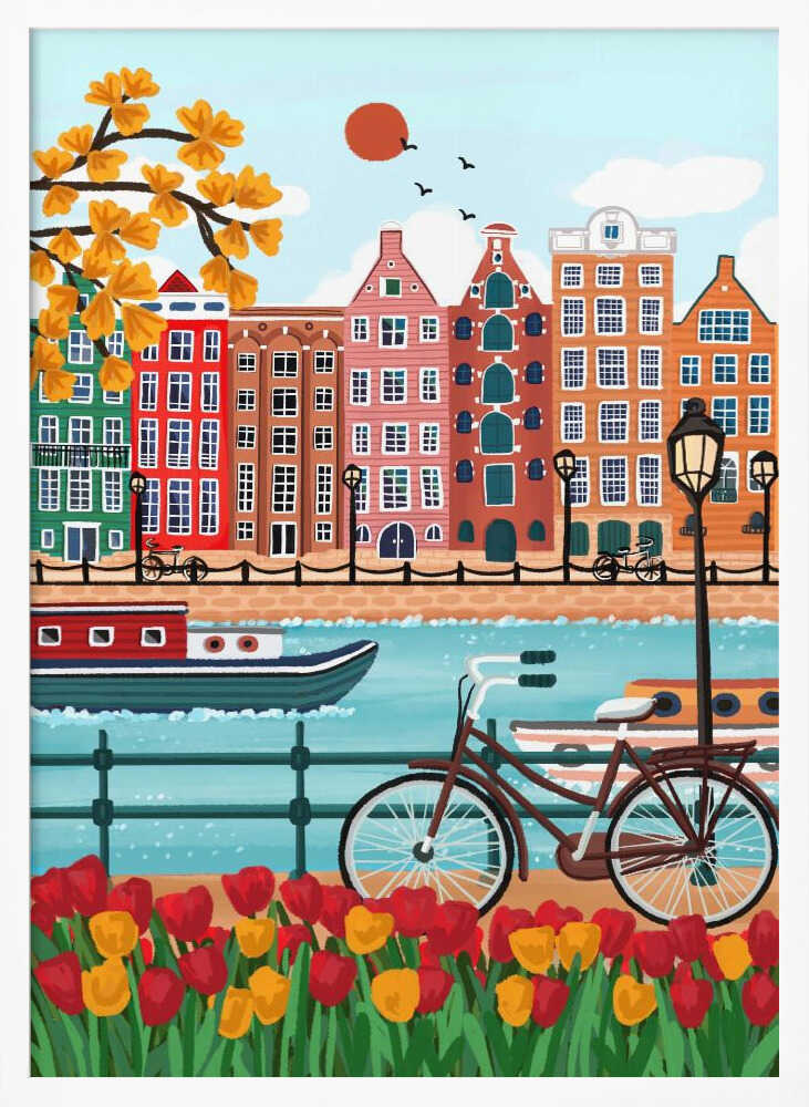 Amsterdam Poster "Canal-Side Charm"