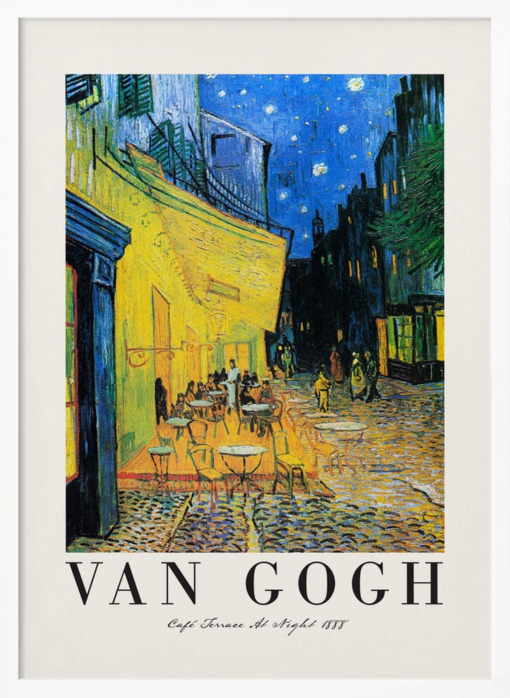 Ausstellungsplakat Vincent van Gogh mit dem Gemälde Caféterrasse am Abend