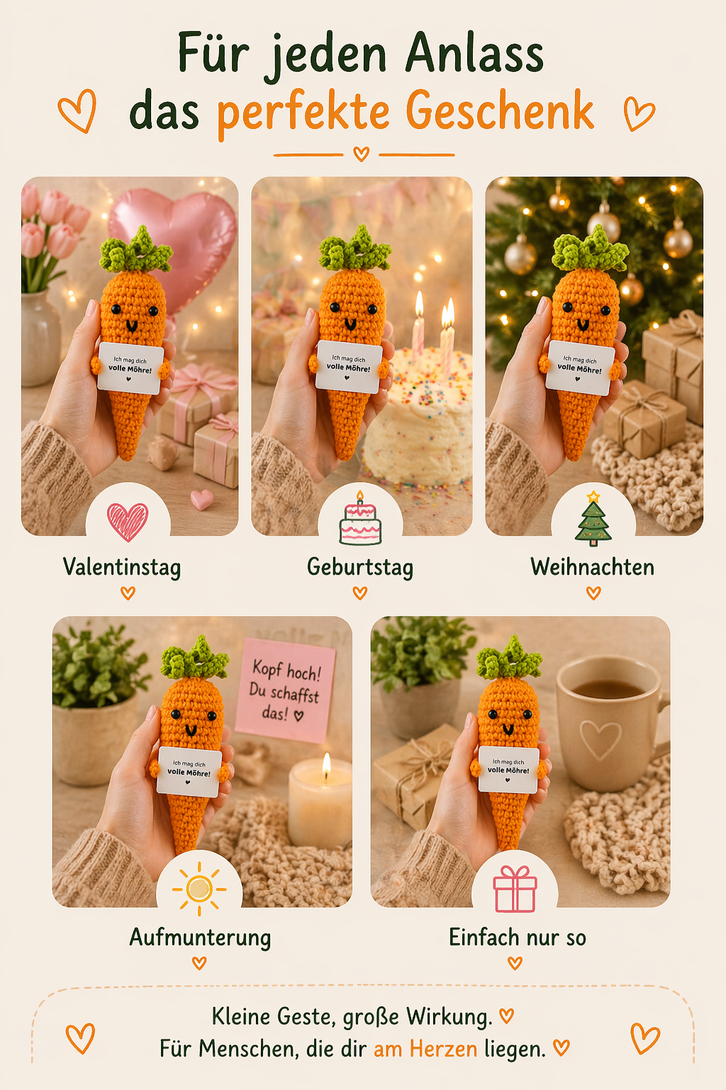 "Veggie Buddies": Cute Crocheted Carrot Figurine