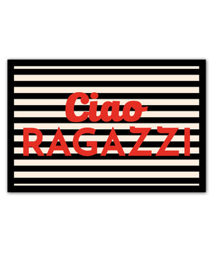 Ciao Ragazzi Statement Fußmatte 60x40 cm schwarz/rot