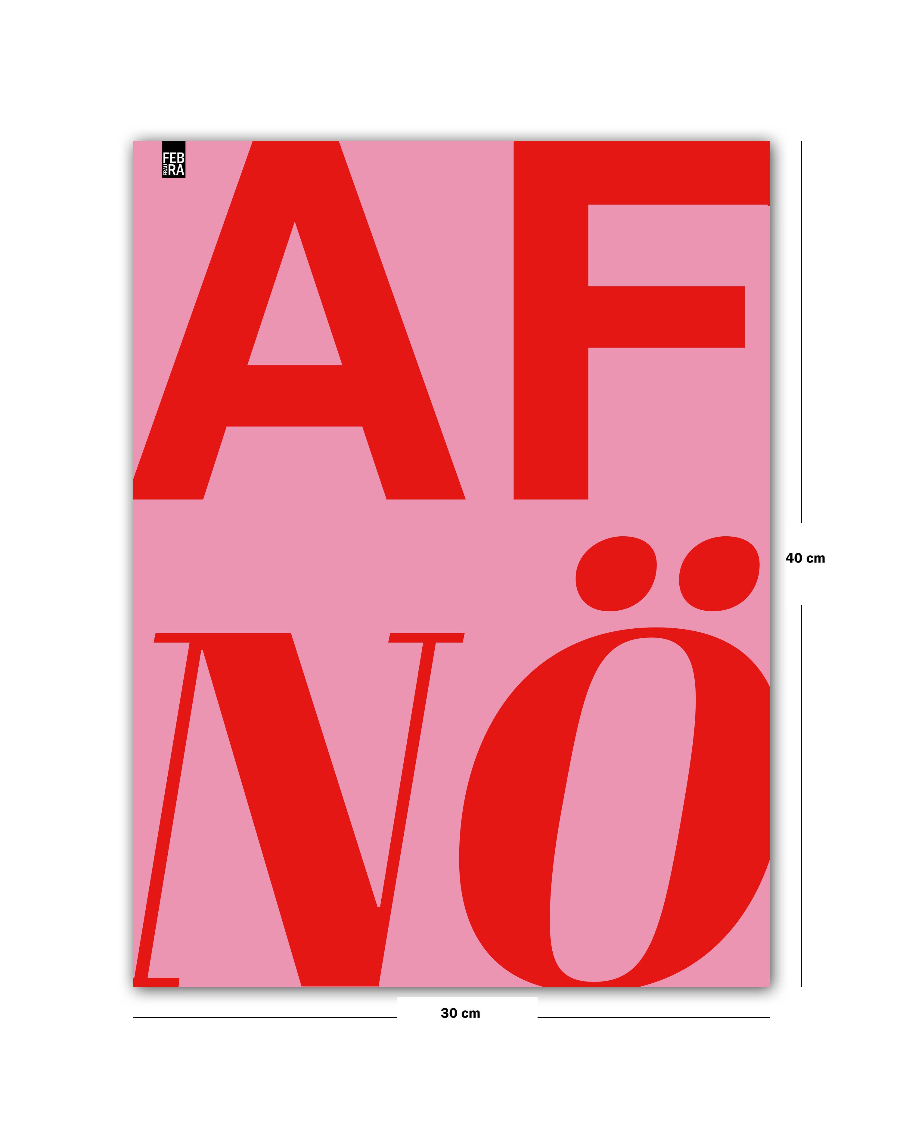 AFnö! Kunstdruck rosa