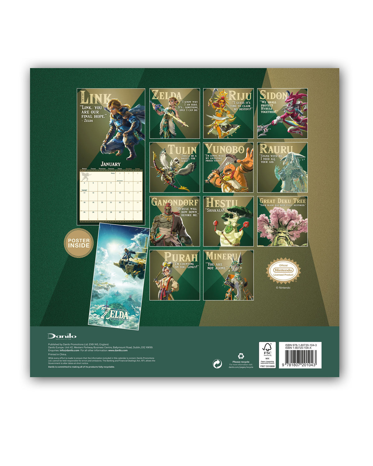 Le calendrier The Legend of Zelda 2027