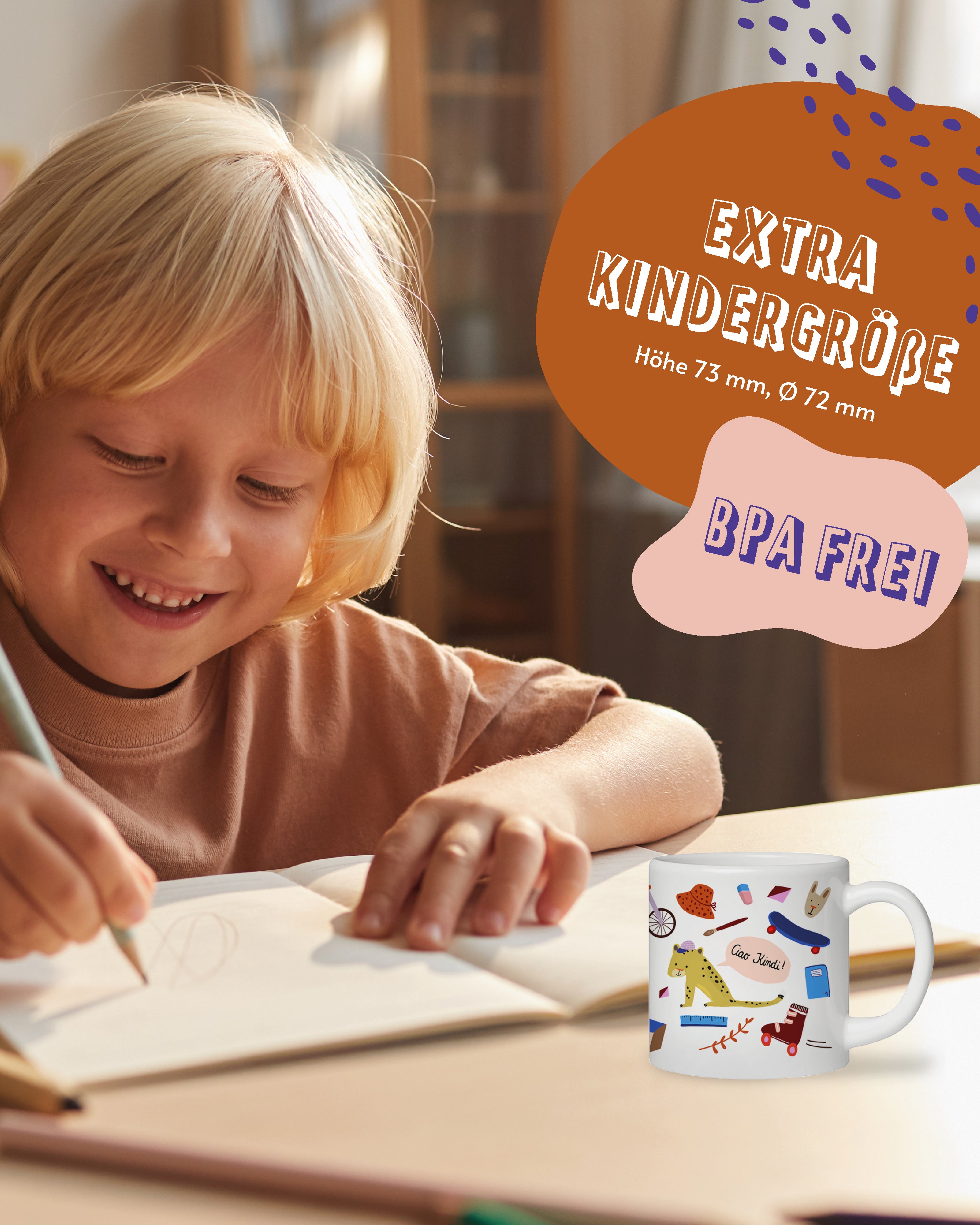 Schulkind Tasse - 180 ml Kindertasse für Einschulung