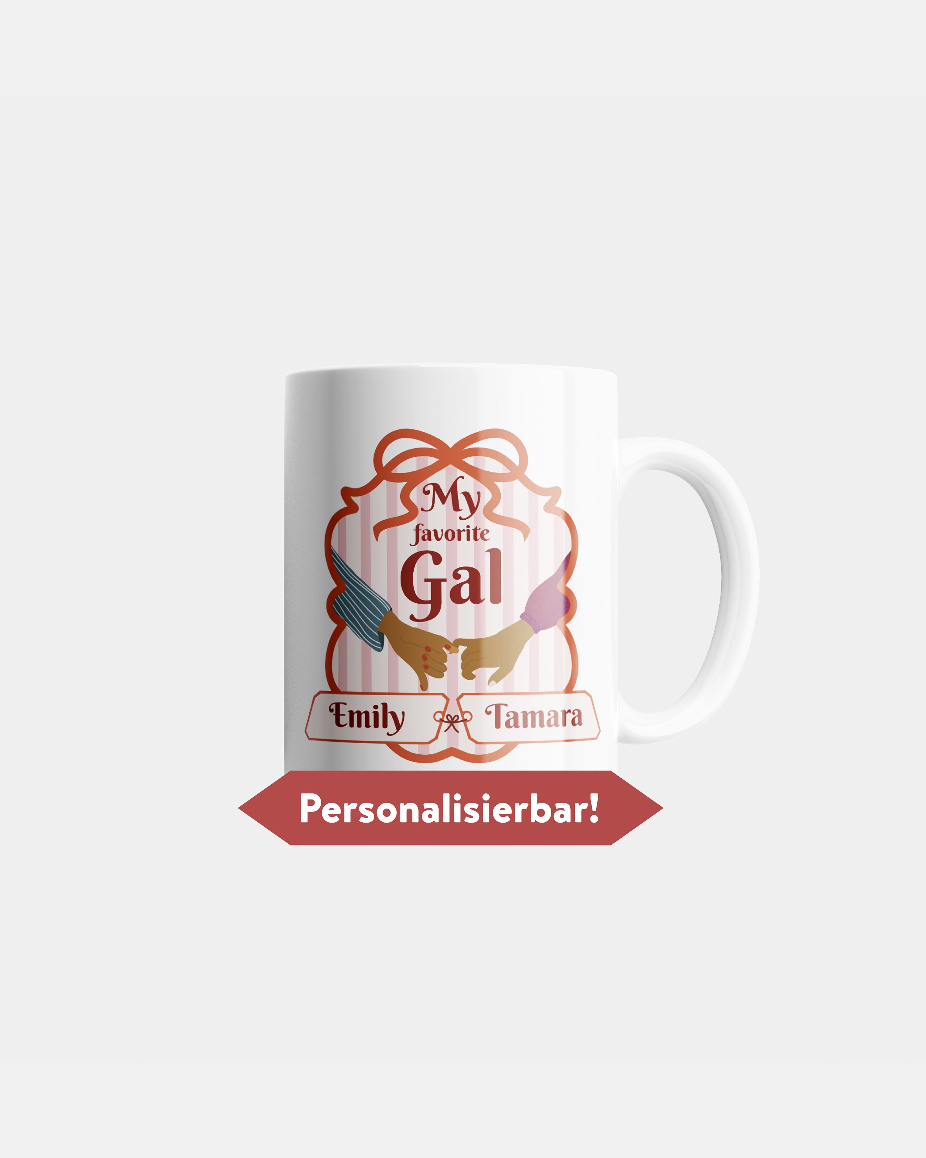 My favorite Gal Tasse - beste Freundinnen mit Wunschnamen - Inclusive Design Black Friends & Besties - 330 ml