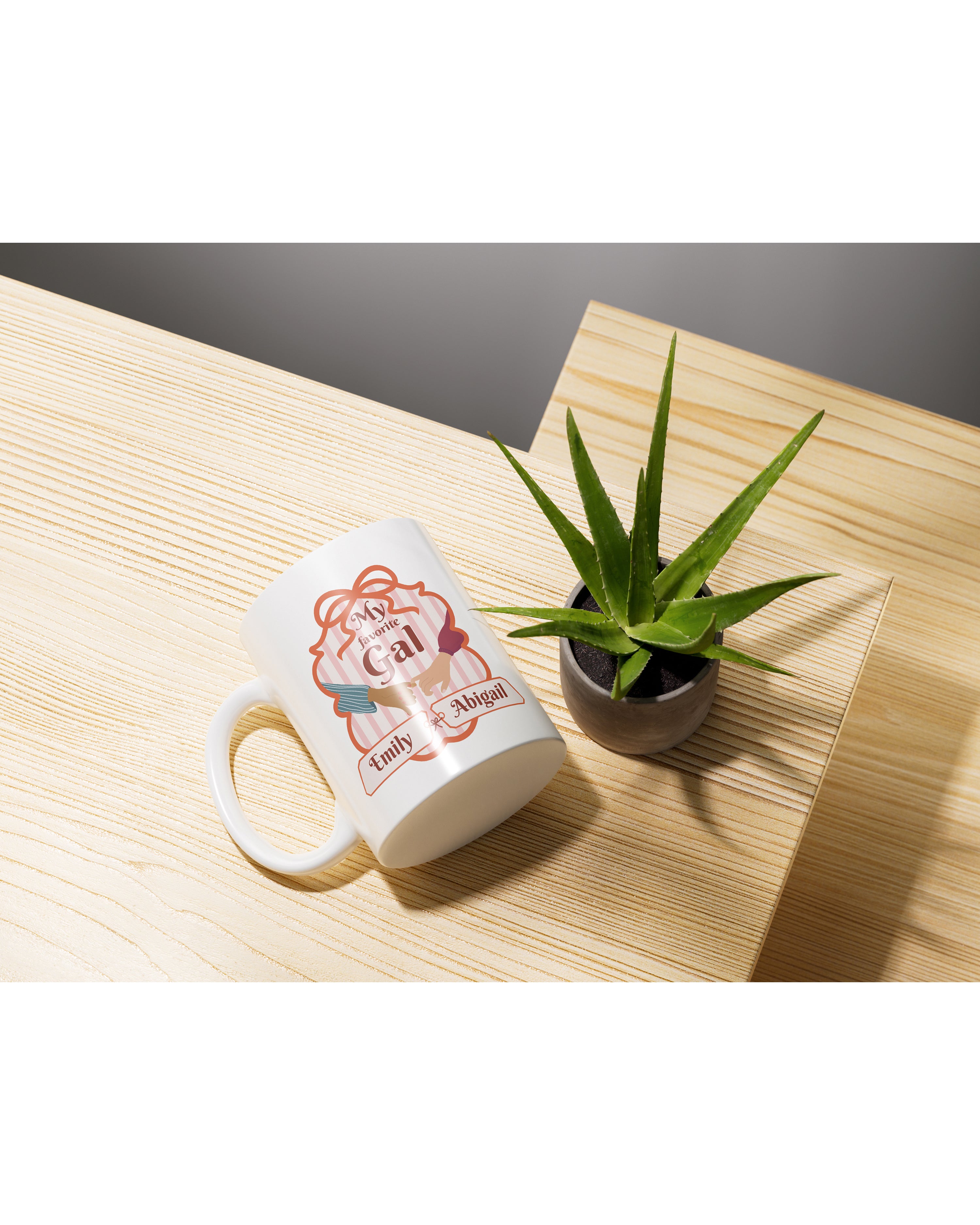My favorite Gal Tasse - beste Freundinnen mit Wunschnamen - Inclusive Design Black Friends & Besties - 330 ml