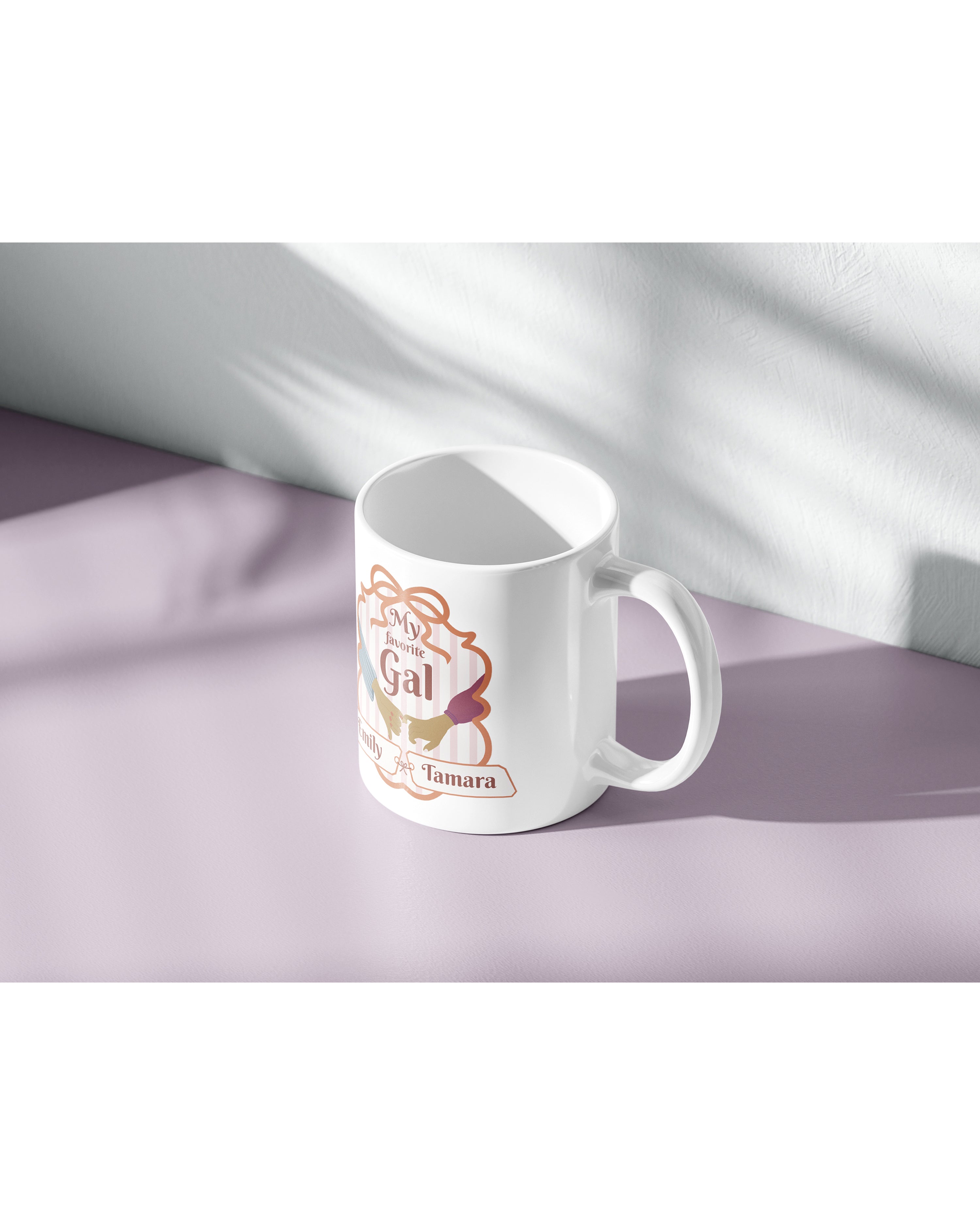 My favorite Gal Tasse - beste Freundinnen mit Wunschnamen - Inclusive Design Black Friends & Besties - 330 ml