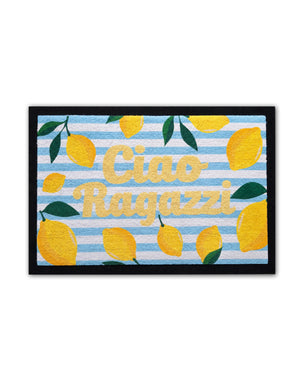 Ciao Ragazzi Fußmatte | 60x40 cm | Lemon & Stripe Edition