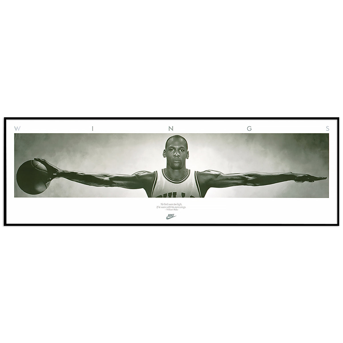 Michael Jordan Wings - framed frame color black matte