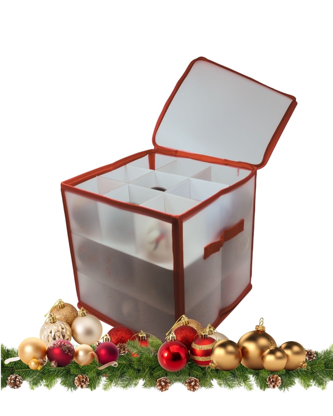 aufbewahrung für christbaumkugeln Aufbewahrungsbox für Christbaumkugeln Rot 27