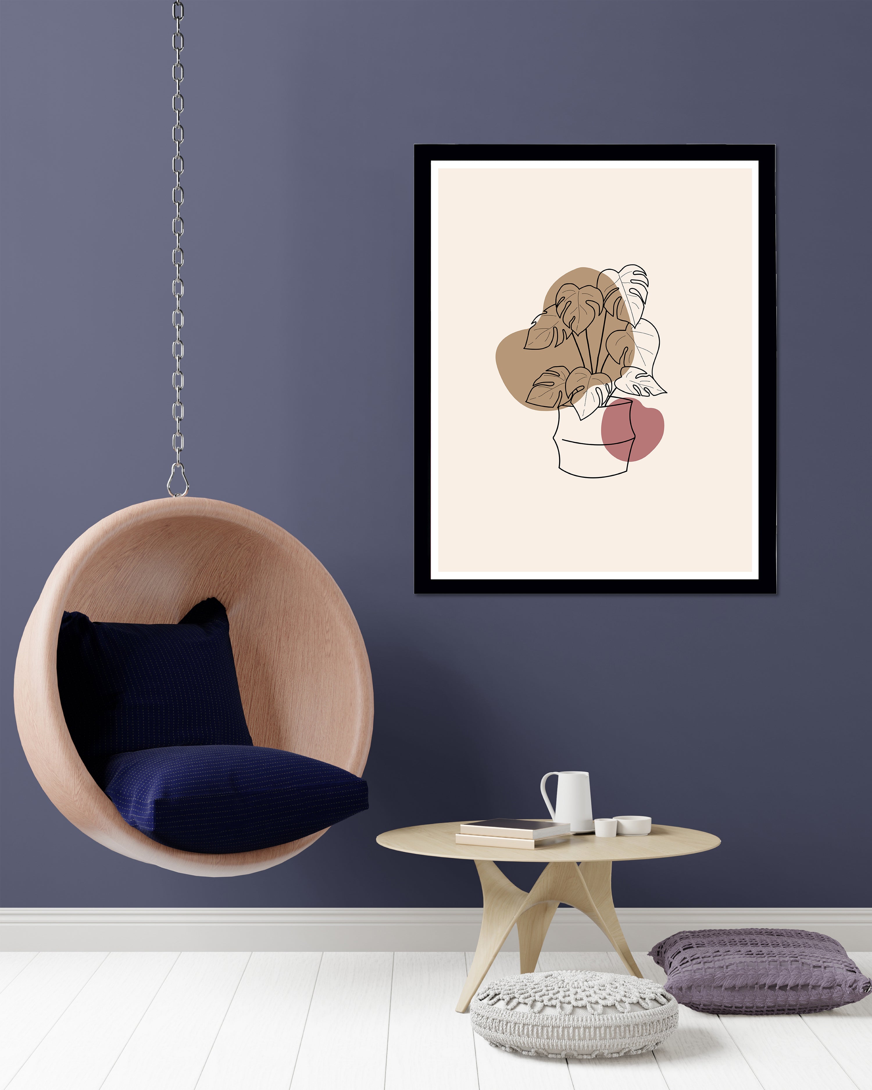 Posterrahmen 80 x 100 cm Holzdekor Schwarz