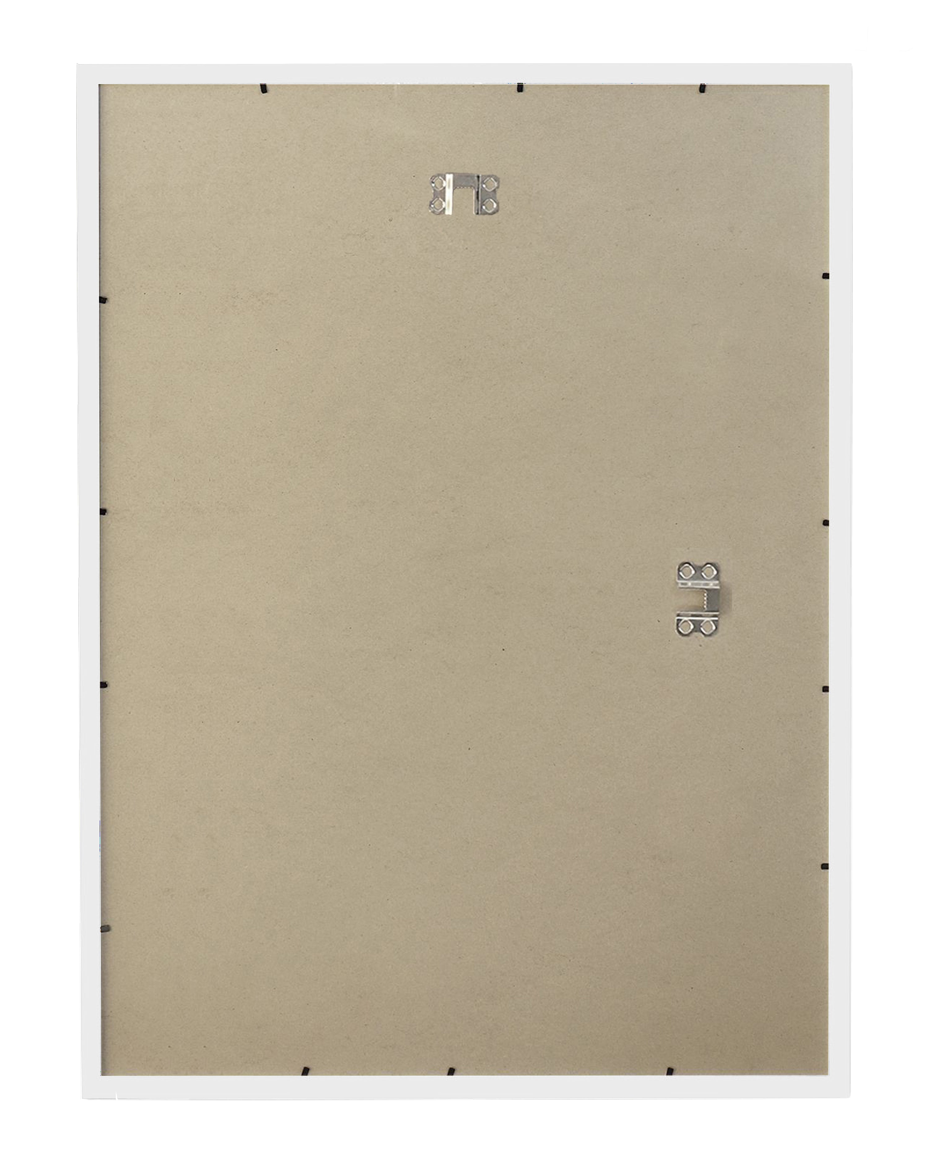 Cadre affiche 45 x 60 cm décor bois blanc