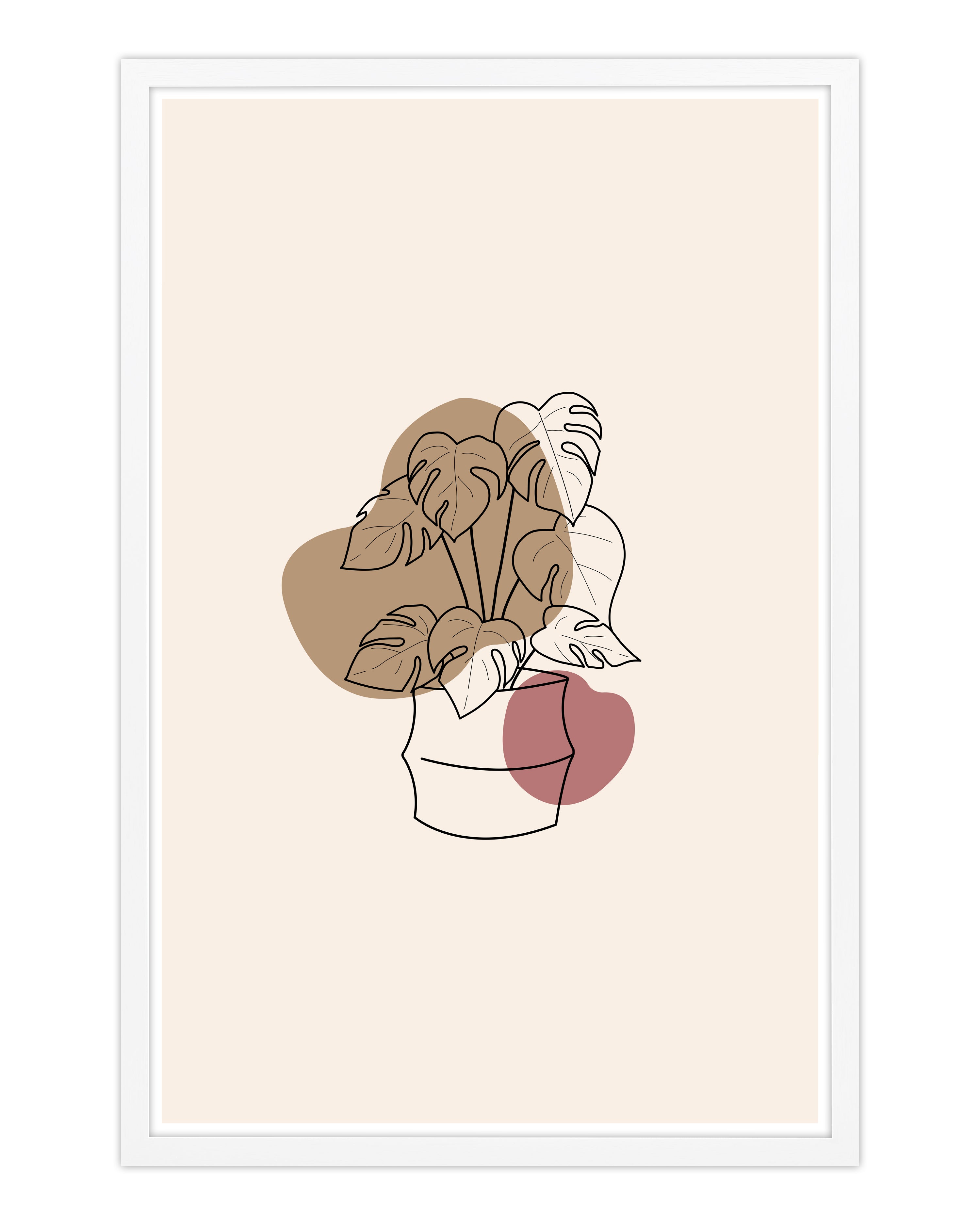 Poster frame 60 x 90 cm wood decor white