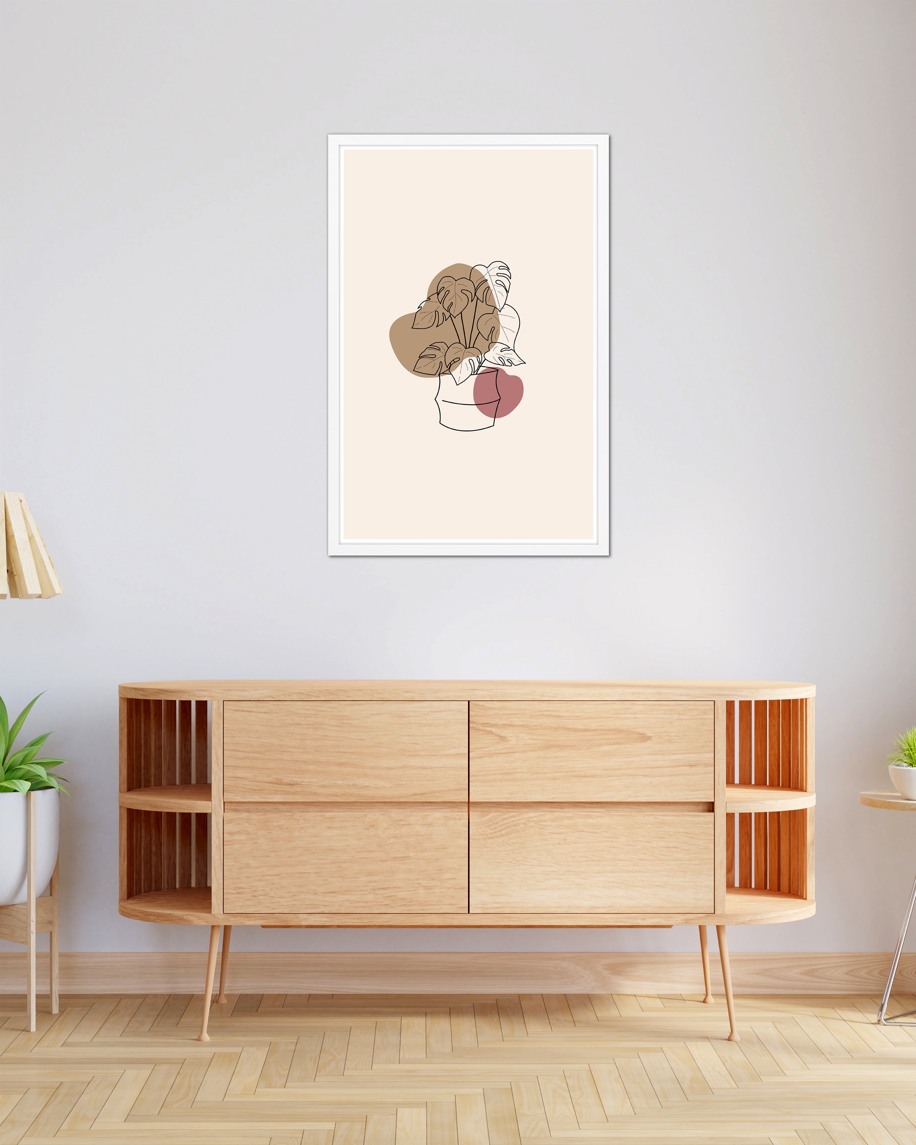 Poster frame 60 x 90 cm wood decor white