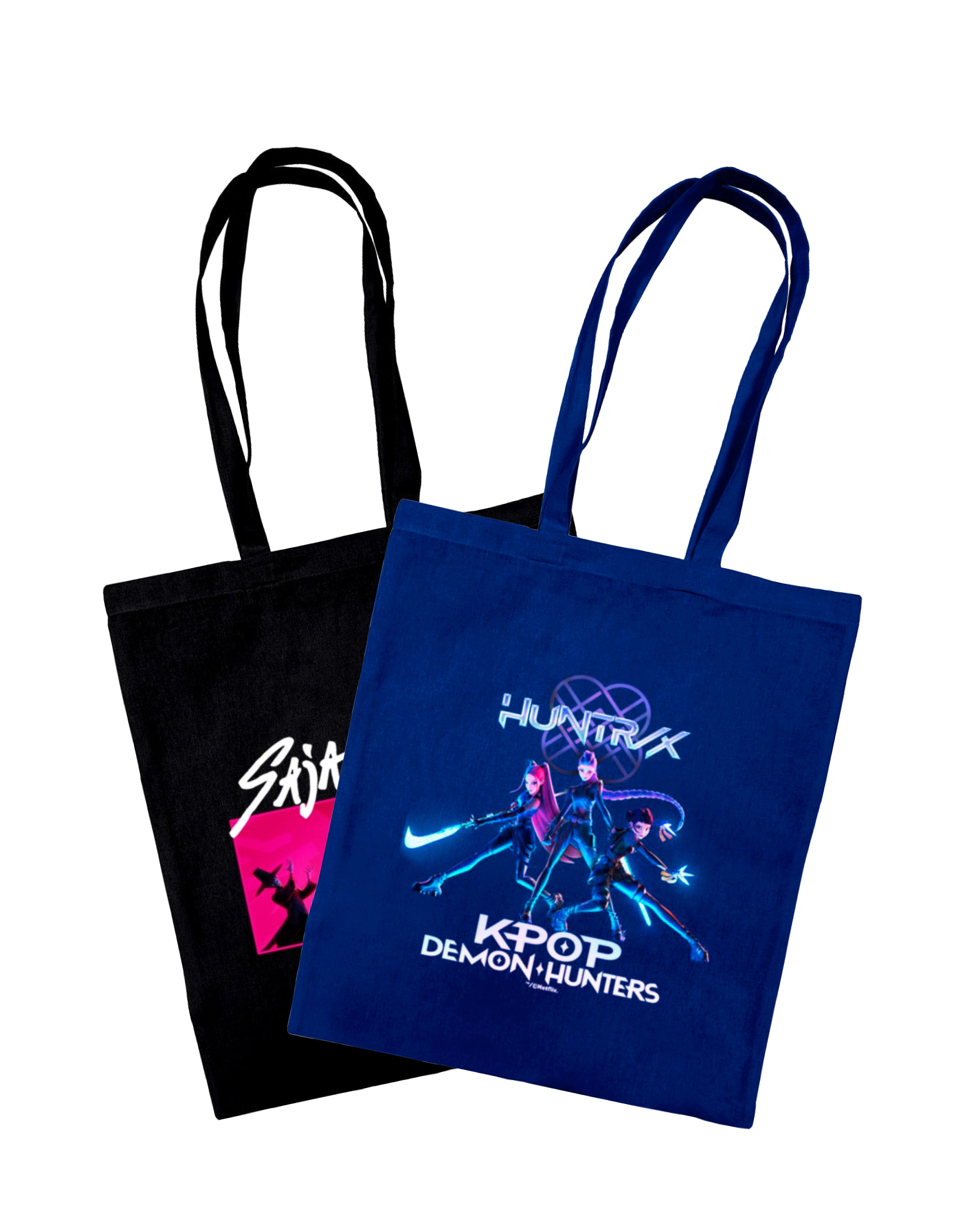 K-Pop Demon Hunters 2-er Taschenset aus Canvas: Huntr/x & Saja Boys