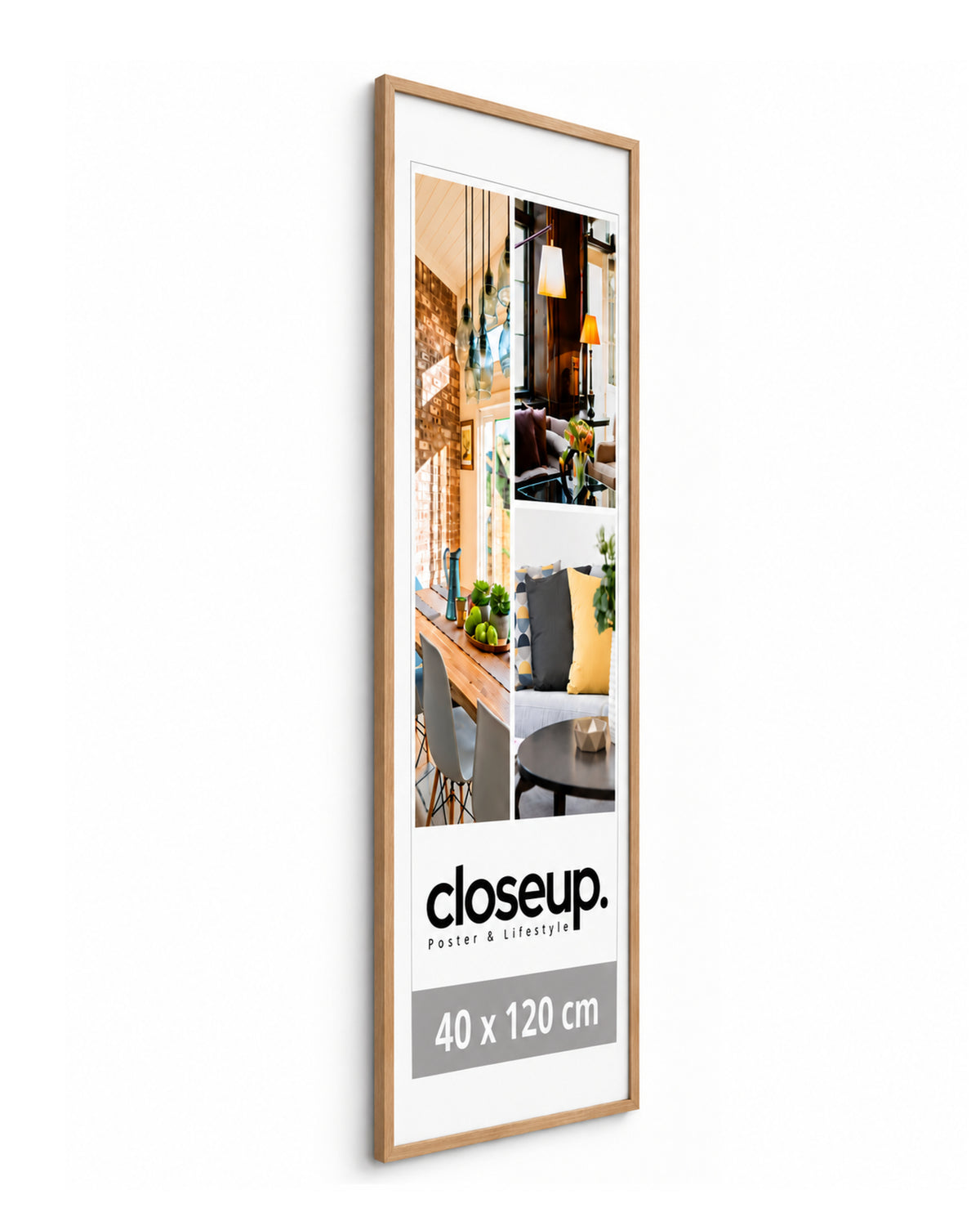 Poster frame 40 x 120 cm light beech