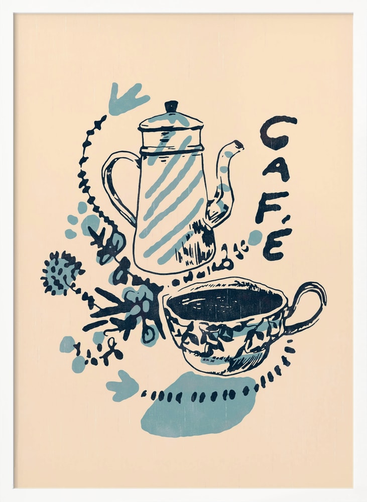 Café – Kaffeekanne und Tasse