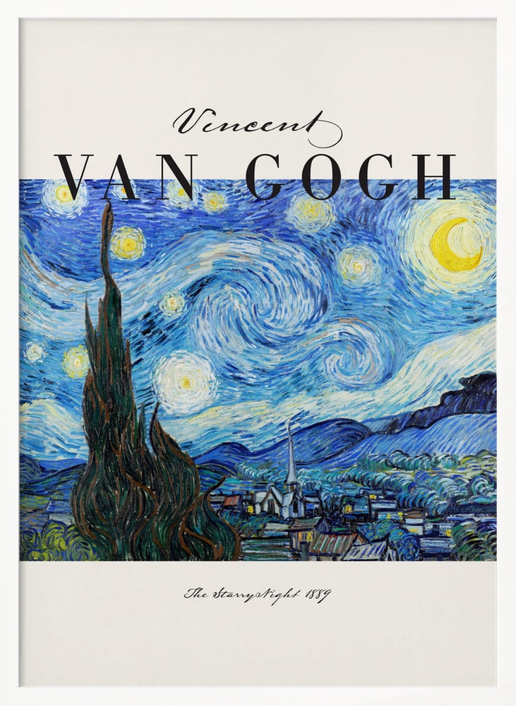 Ausstellungsplakat Vincent van Gogh mit dem Gemälde Sternennacht