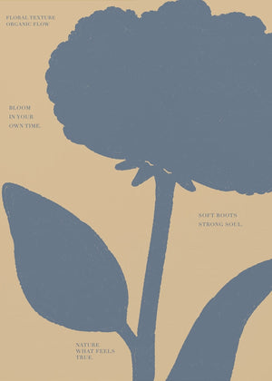 Fleur bleue texturée