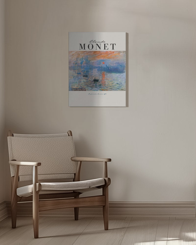 Ausstellungsplakat Claude Monet mit dem Gemälde Impression, Sonnenaufgang
