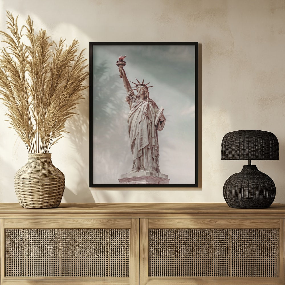 Fotografie der Freiheitsstatue in New York in sanften Vintage-Farben