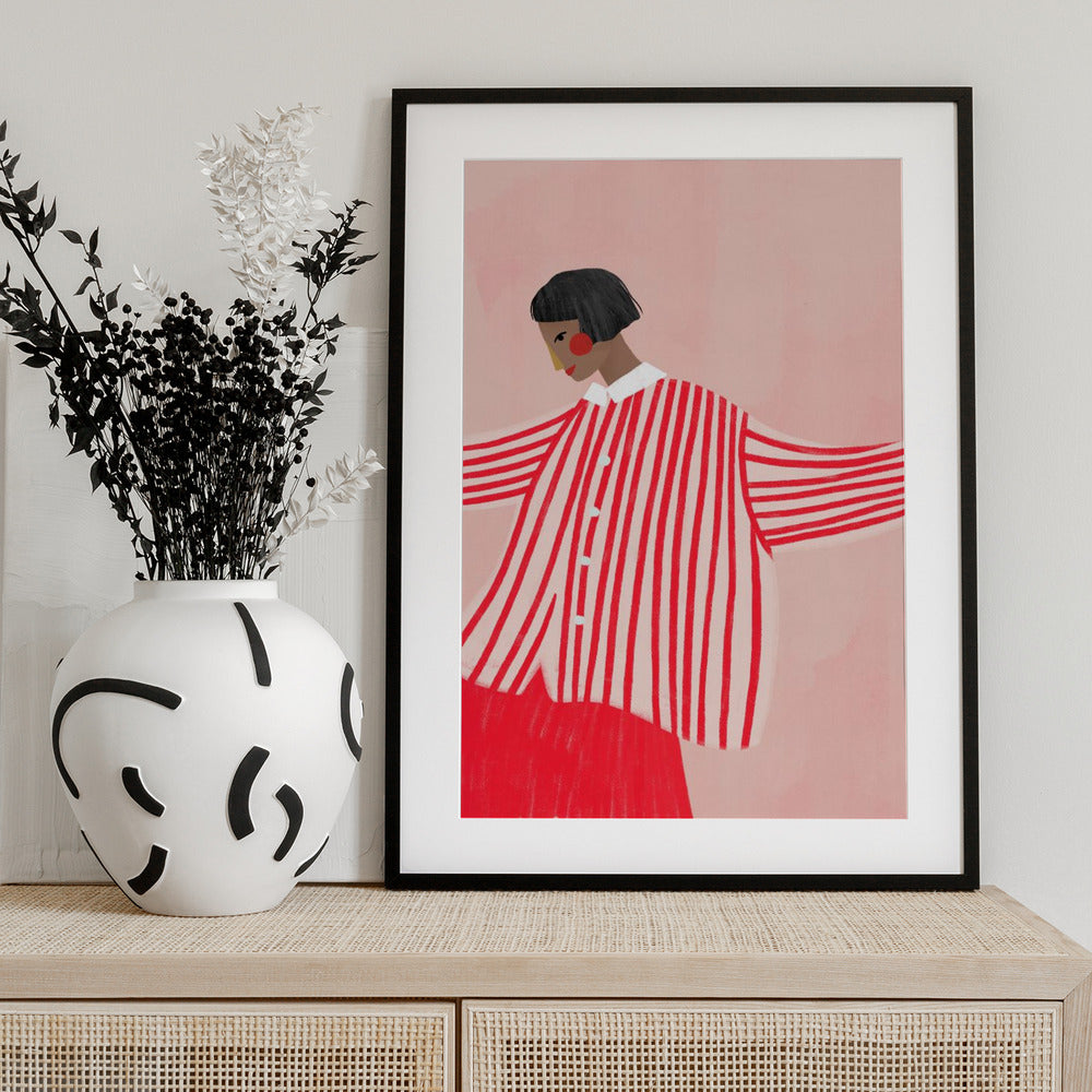The Woman With the Red Stripes
