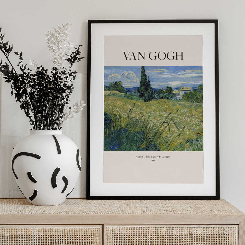 Green Wheat Field With Cypress (1889) Van Gogh