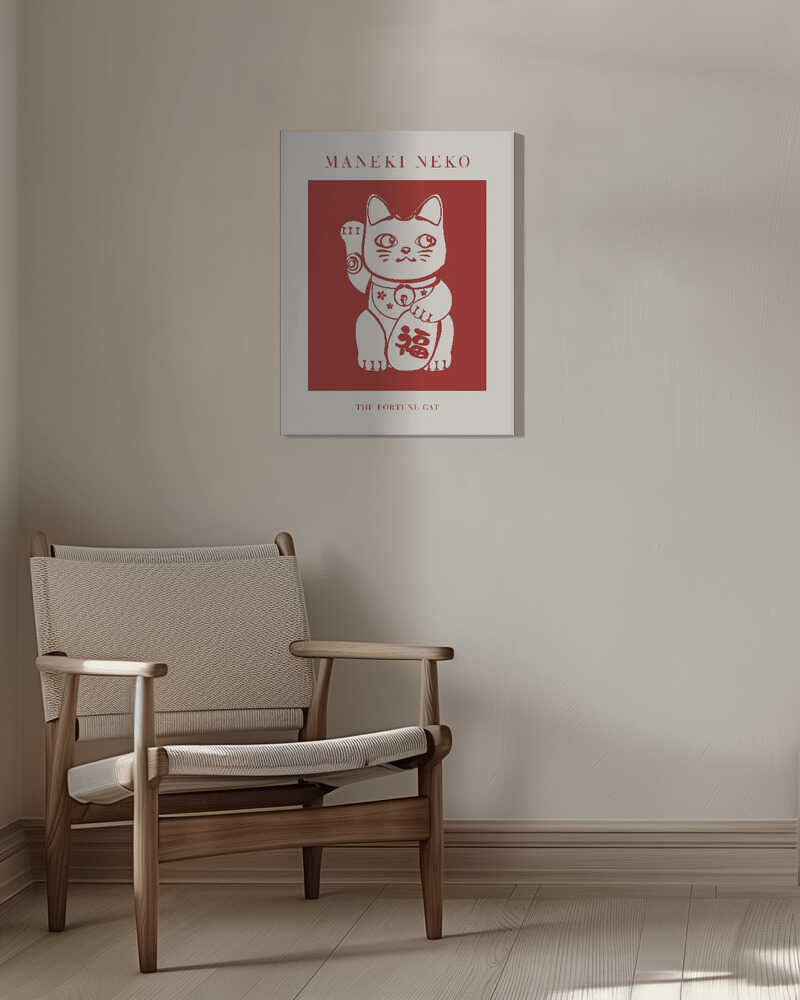 Maneki-Neko Cat Red