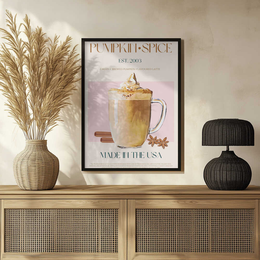 Pumpkin Spice Latte Poster - Autumn Latte Delight