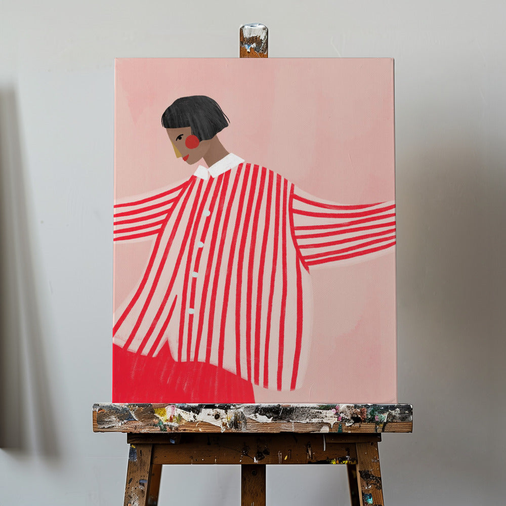 The Woman With the Red Stripes