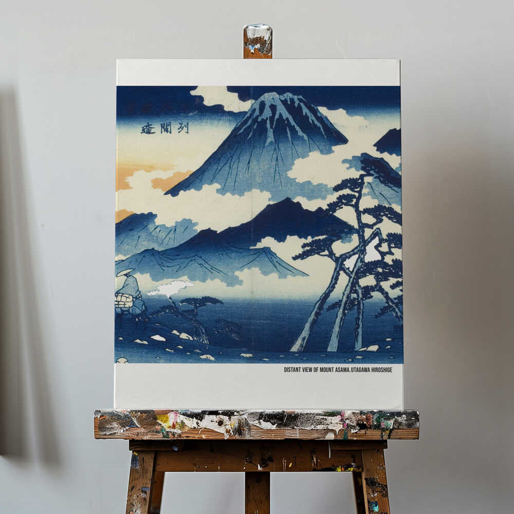Distant View of Mount Asama, im Shinshu District von Utagawa Hiroshige für Kunstliebhaber