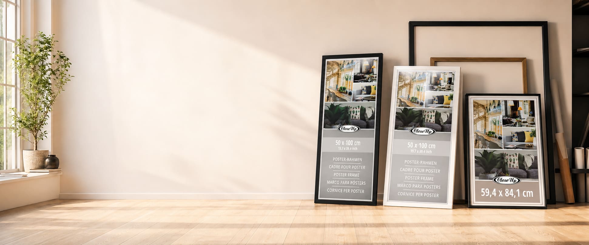 Large format poster frames