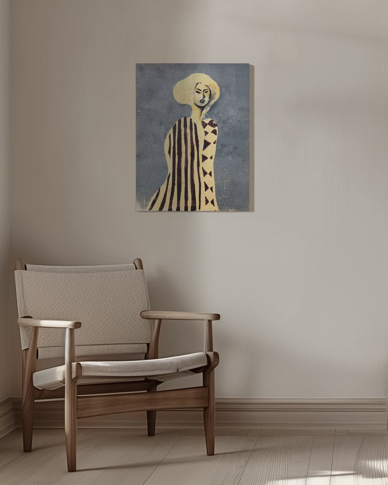 Frau mit goldenem Hut