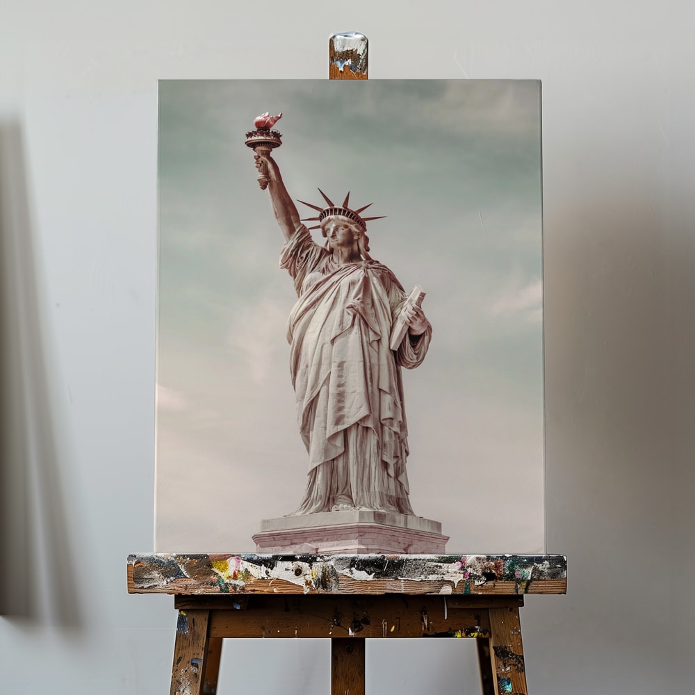 Fotografie der Freiheitsstatue in New York in sanften Vintage-Farben