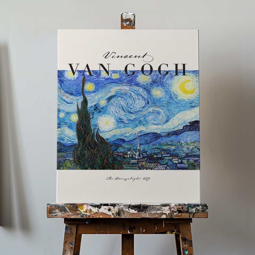 Ausstellungsplakat Vincent van Gogh mit dem Gemälde Sternennacht