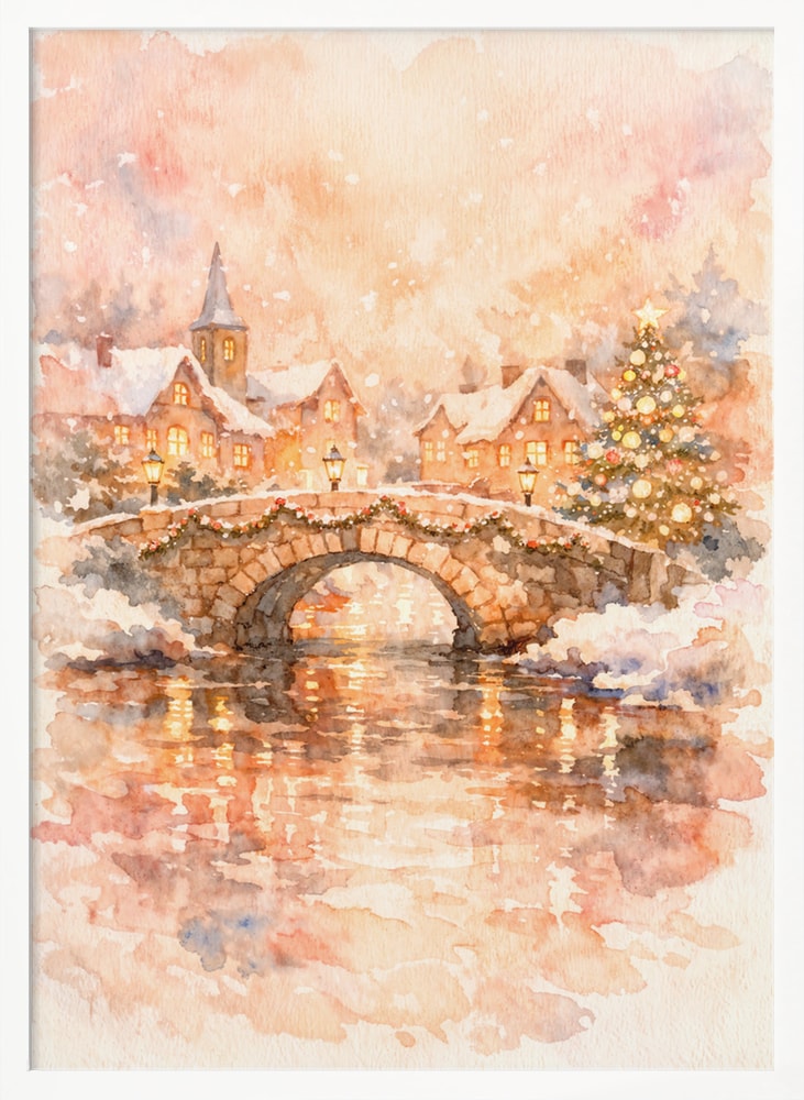 Weihnachtsdorf am Fluss