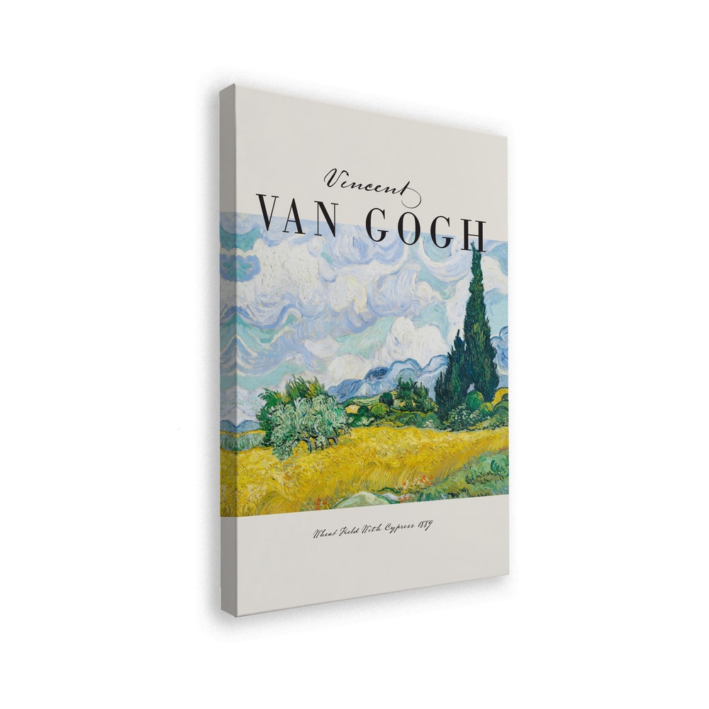Ausstellungsplakat Vincent van Gogh mit dem Gemälde Weizenfeld mit Zypressen