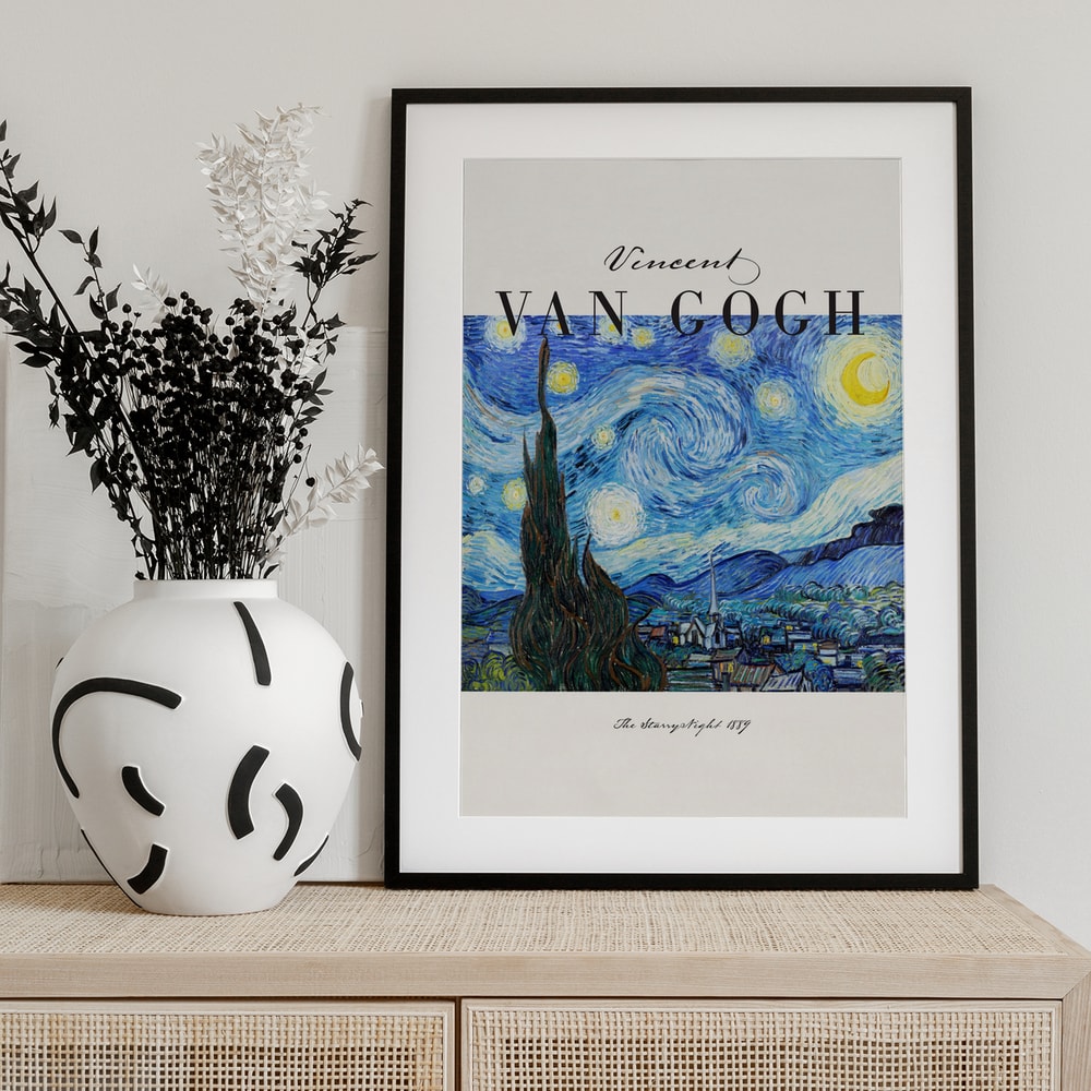 Ausstellungsplakat Vincent van Gogh mit dem Gemälde Sternennacht
