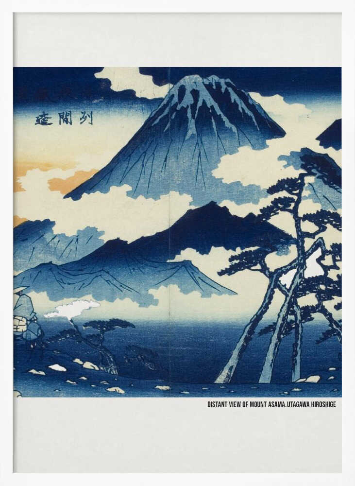 Distant View of Mount Asama, im Shinshu District von Utagawa Hiroshige für Kunstliebhaber