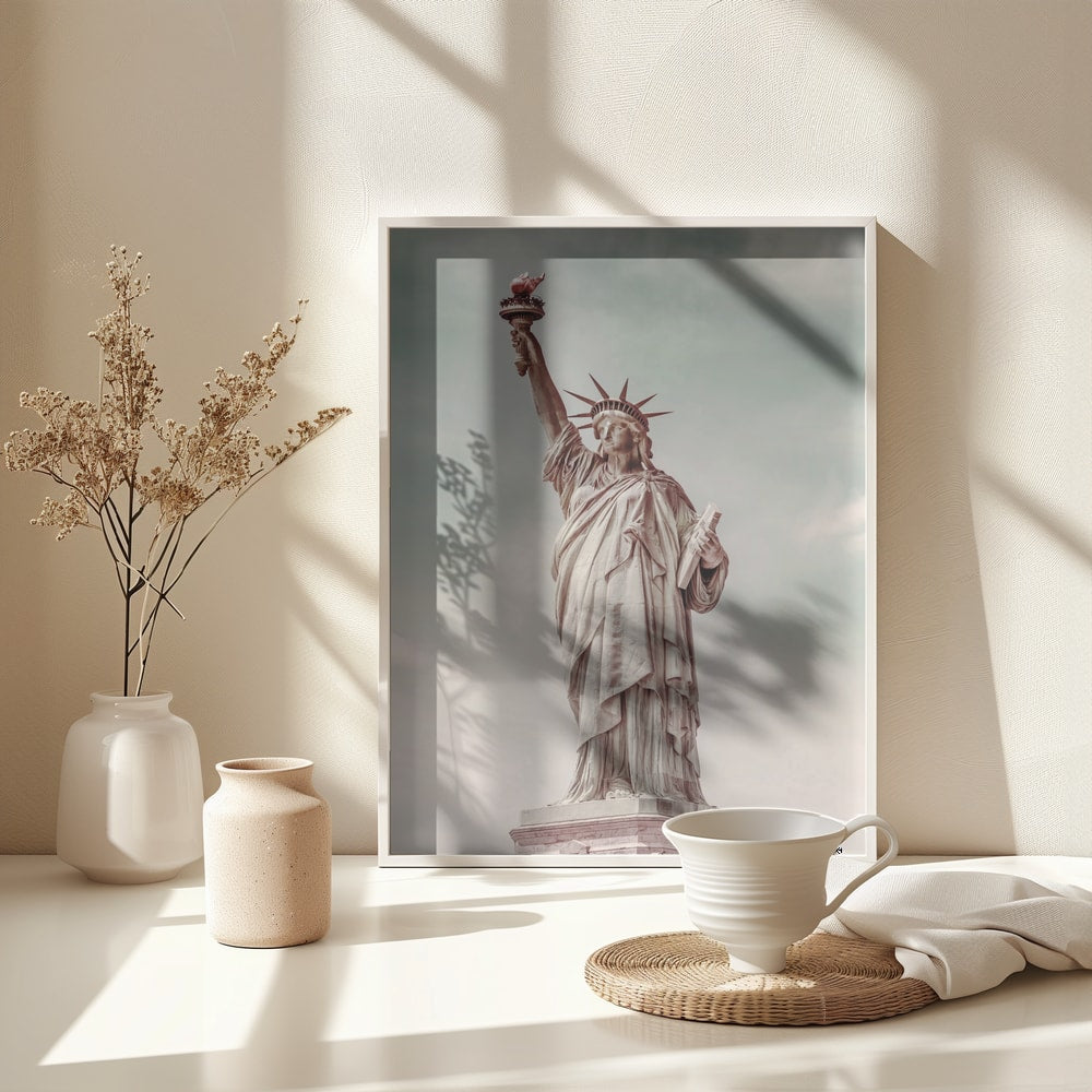 Fotografie der Freiheitsstatue in New York in sanften Vintage-Farben