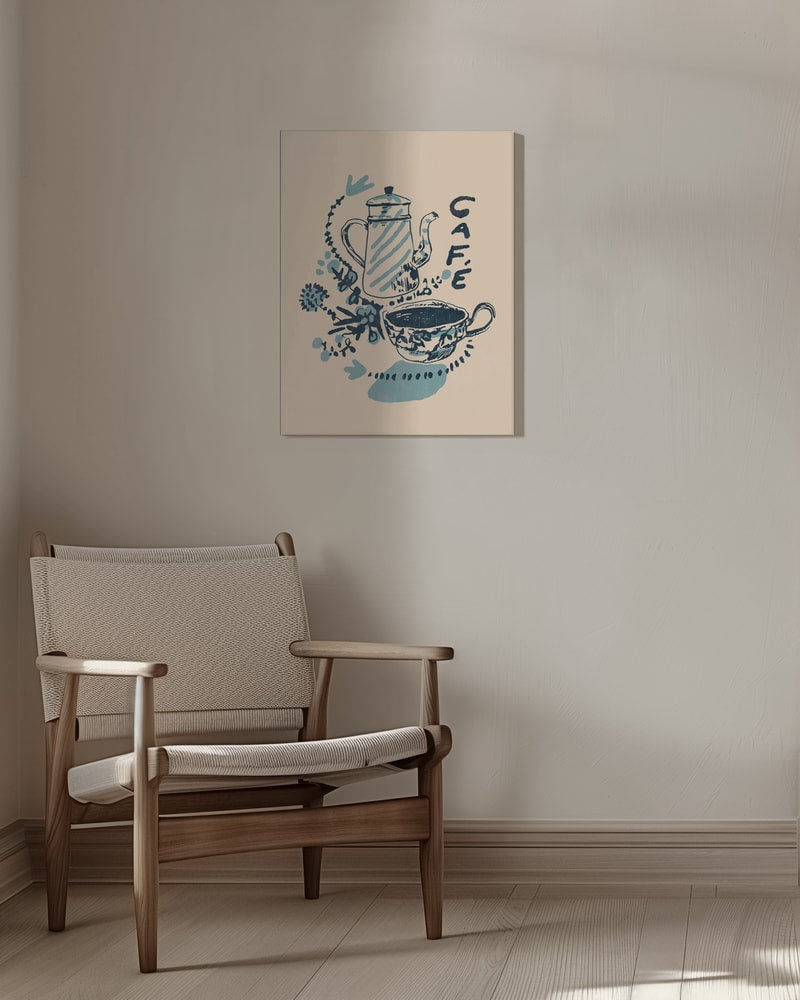 Café – Kaffeekanne und Tasse