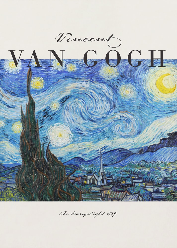 Ausstellungsplakat Vincent van Gogh mit dem Gemälde Sternennacht