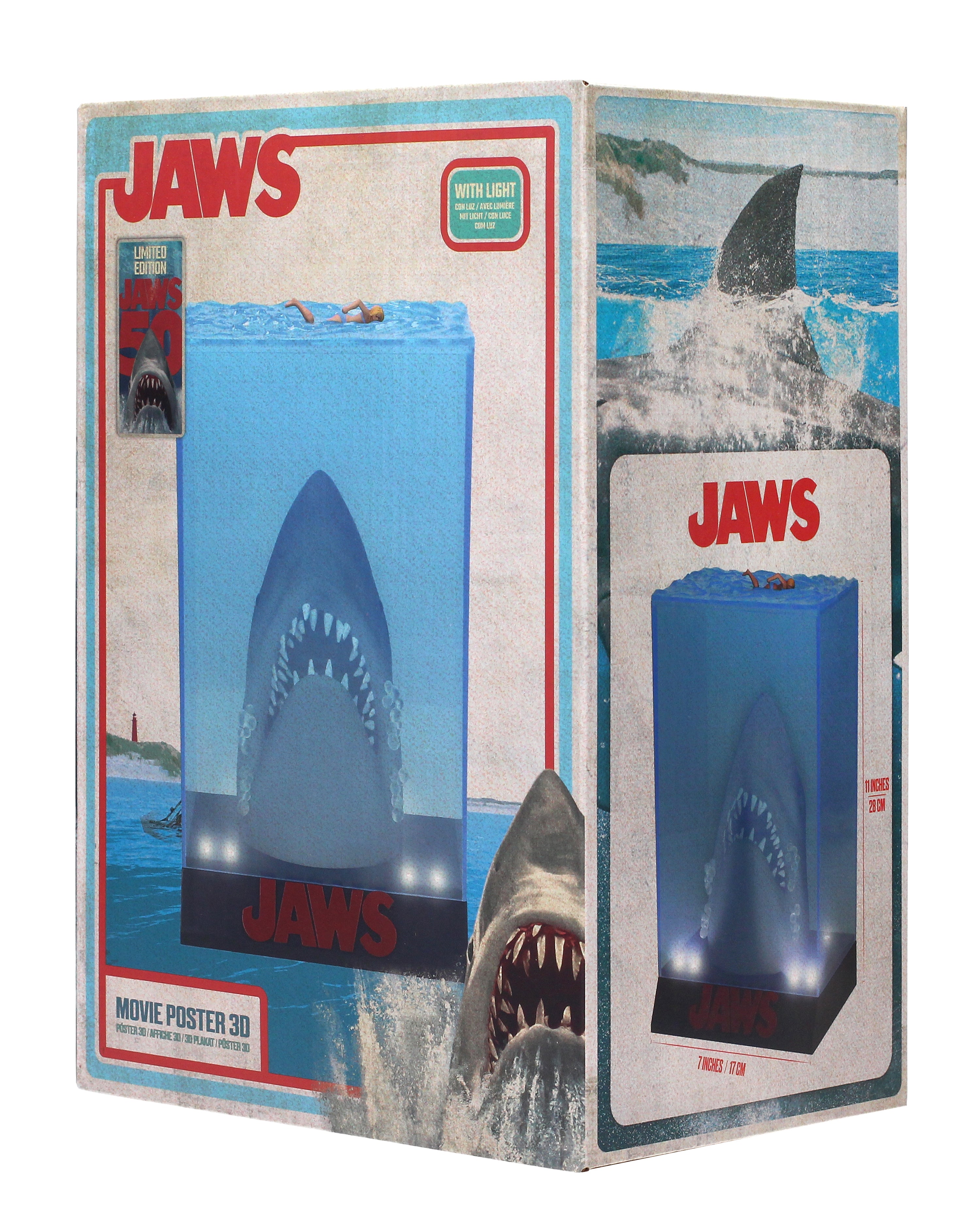 Jaws 3D Poster Statue 50th Anniversary LED Edition
