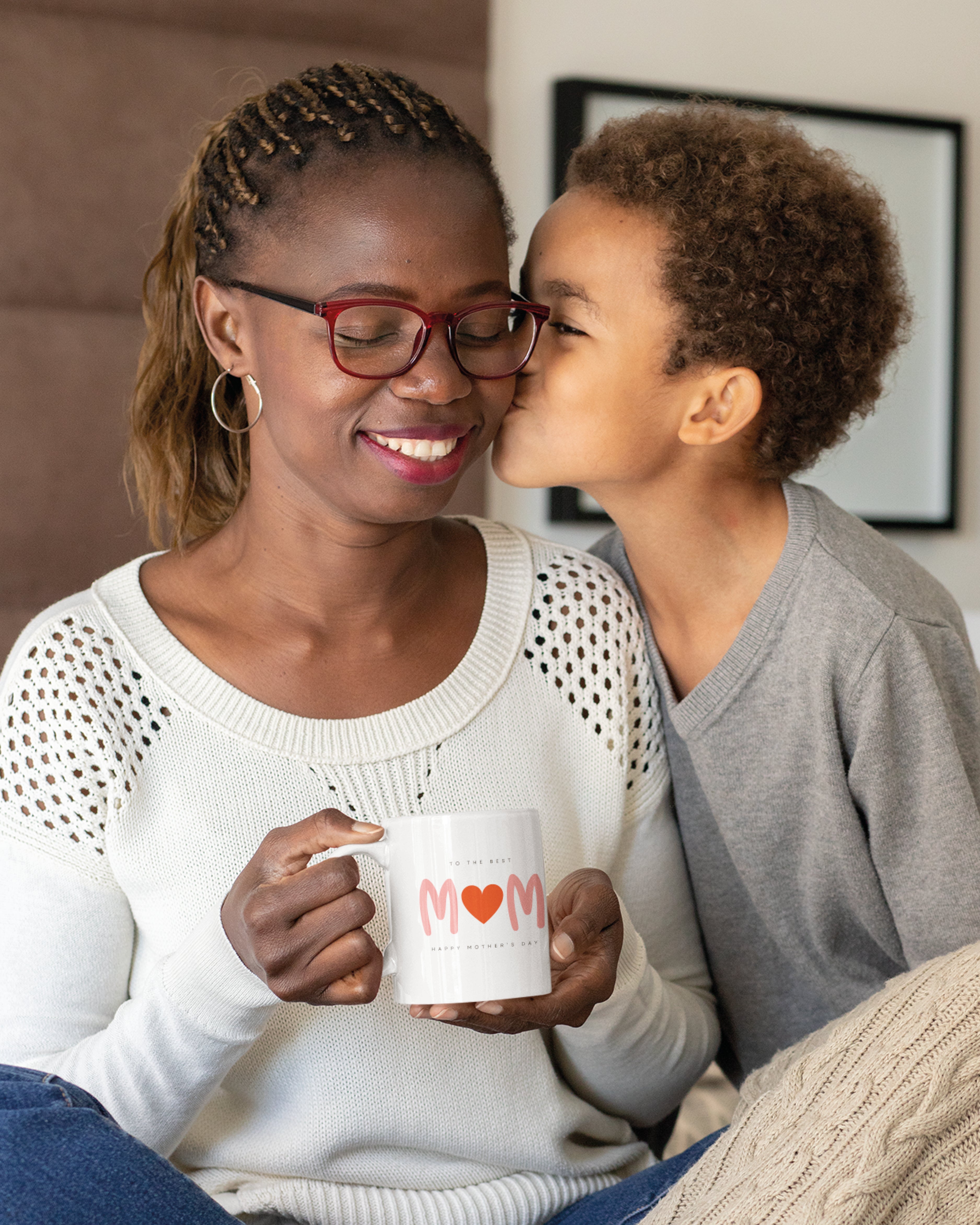 To the best Mom - Happy Mothers Day Tasse - Geschenk Tasse zum Muttertag 330 ml